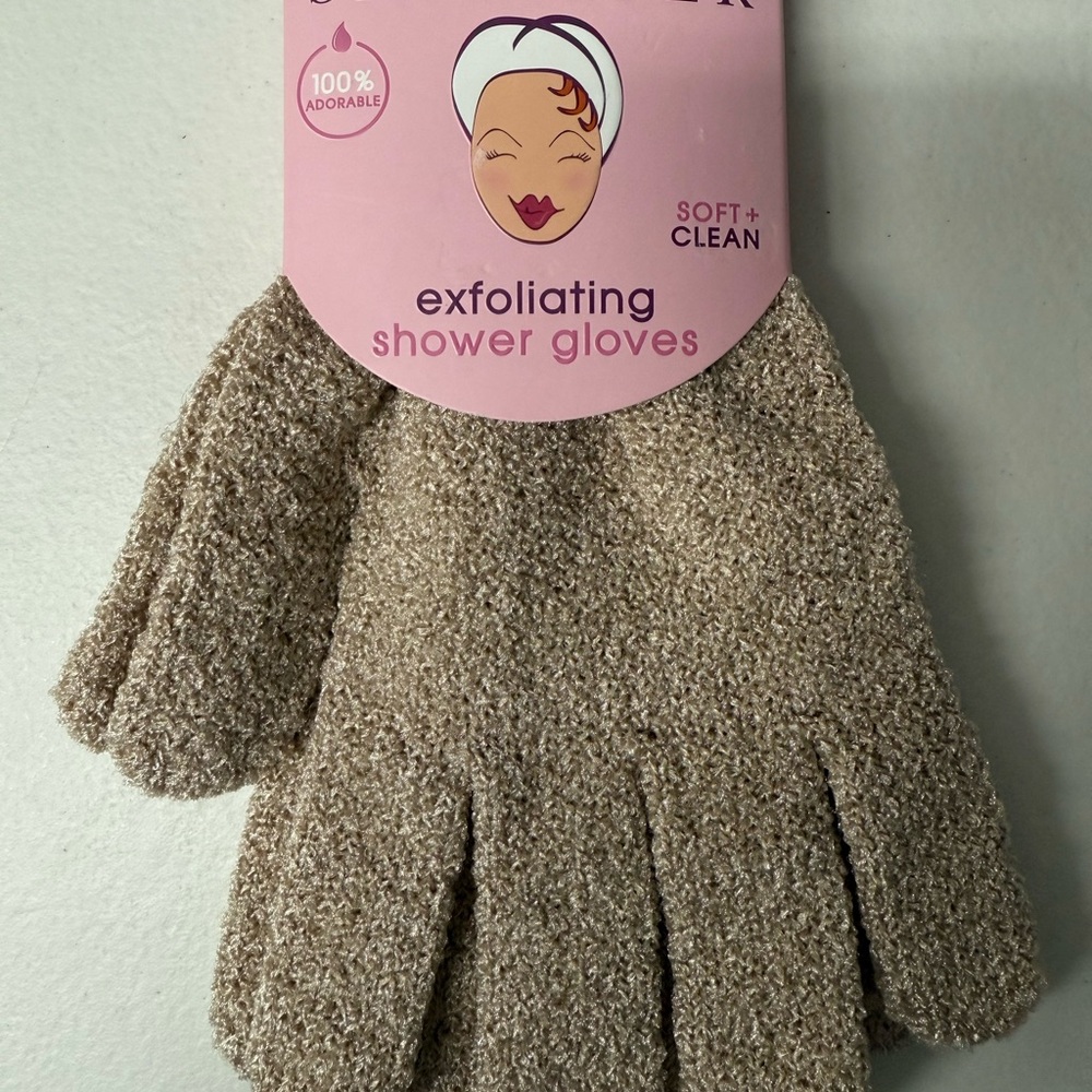 Exfoliating Shower Gloves - Gold Shimmer